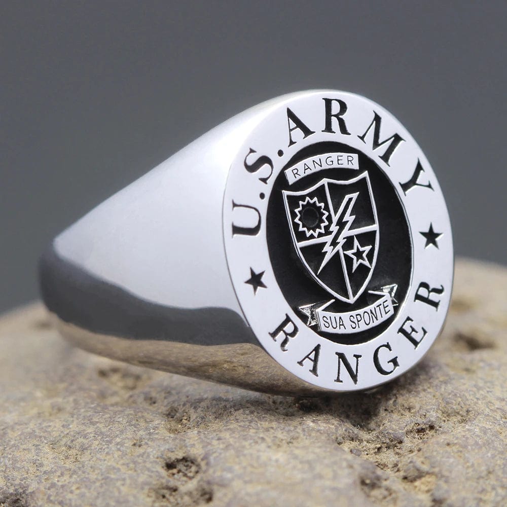 ALDO Jewelry 7 United States Army Ranger Genuvan Sterling Silver Ring Style A
