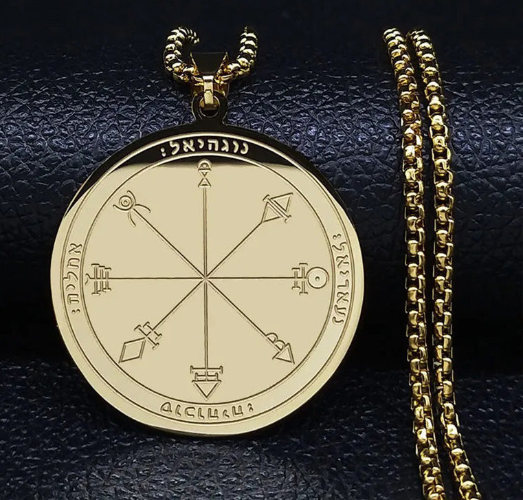 ALDO Jewelry King Solomon Amulet Pentacle Pendant For New Love Family Hapiness Protection and Success