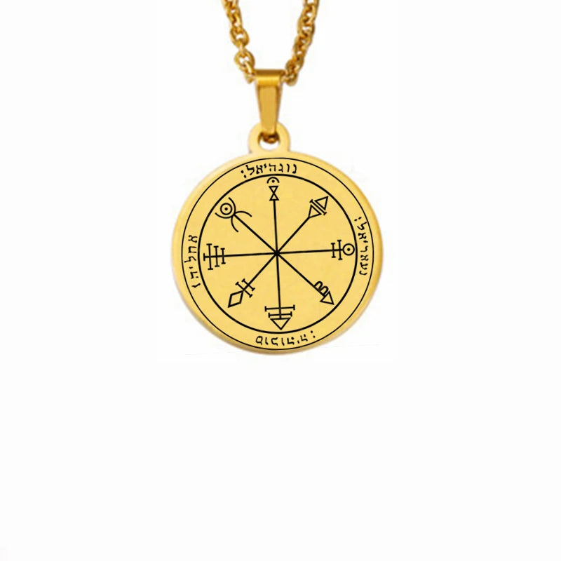 ALDO Jewelry King Solomon Amulet Pentacle Pendant For New Love Family Hapiness Protection and Success
