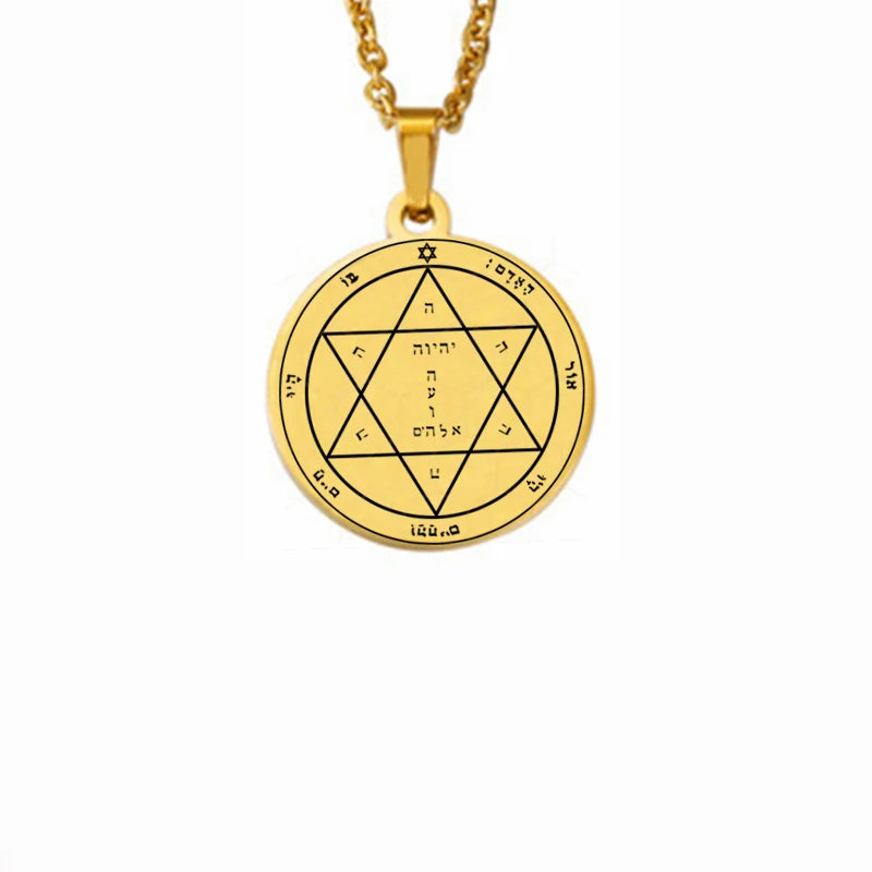 ALDO Jewelry King Solomon Talisman Seals Amulet Pentacle Pendant For Great Health Love Hapiness Protection