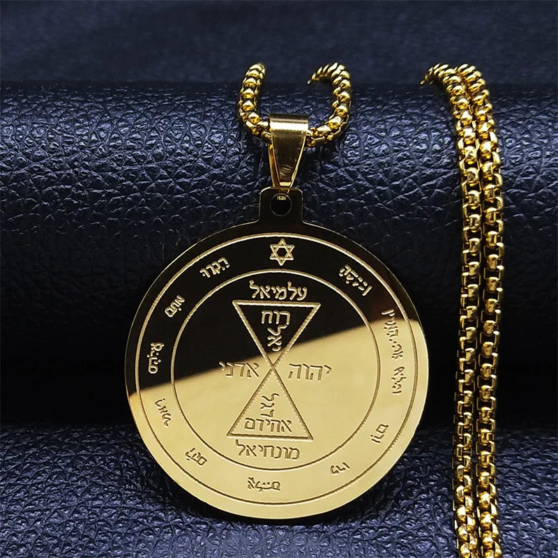 ALDO Jewelry King SolomonSeal of Matching Amulet Pentacle Pendant For Great Family Love Hapiness Protection and Success