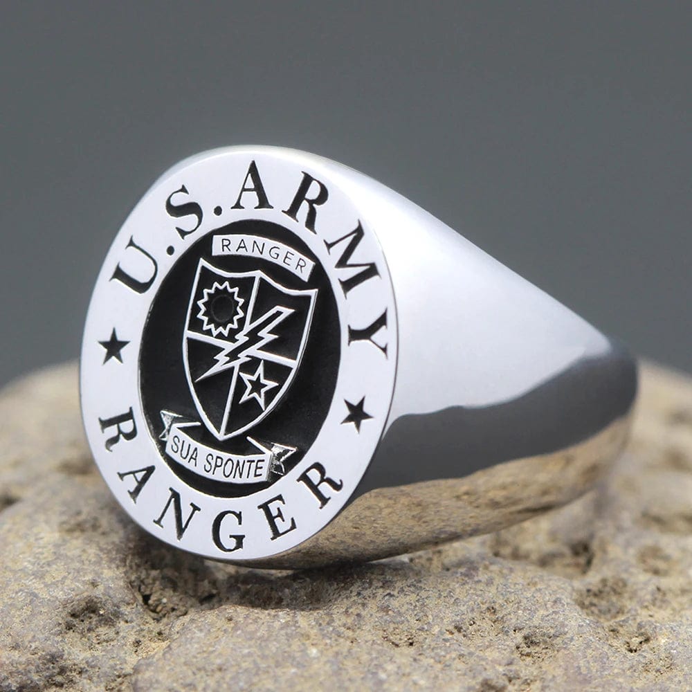 ALDO Jewelry United States Army Ranger Genuvan Sterling Silver Ring Style A