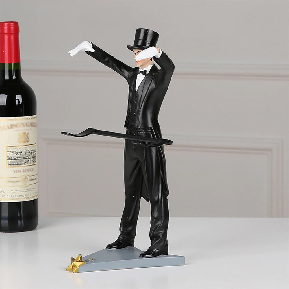 ALDO Kitchen & Dining > Kitchen Tools & Utensils > Kitchen Organizers > Drinkware Holders black / resin / 31cm x 14cm / 12.2: x 5.5" inches Amazing Magician Wine Bottle Holder Wine Ruck Hand-made Exquisite Craftsmanship