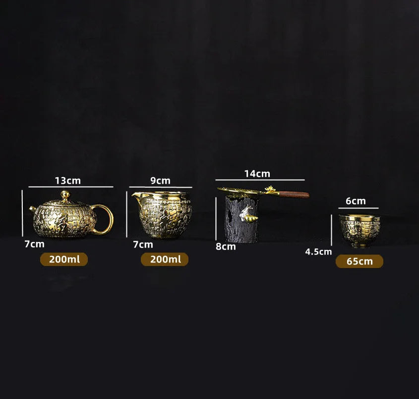 ALDO > Kitchen & Dining > Tableware > Dinnerware 24k Gold-plated Kung Fu Teaset Set Luxury Bone China Tea Pot Teacup Tea Accessories and Travel Gift Box