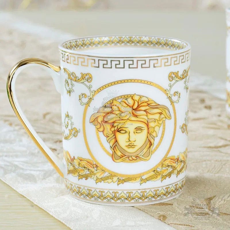ALDO > Kitchen & Dining > Tableware > Dinnerware 8 / porcelain / new Versace Style Luxury Classic Coffee and Tea Ceramic 24 karat Gold Plated Mugs