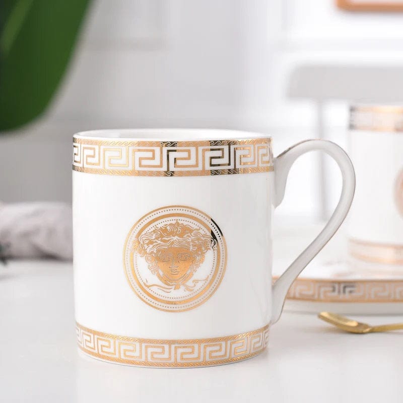 ALDO > Kitchen & Dining > Tableware > Dinnerware Gold / porcelain / new Versace Style Luxury Classic Coffee and Tea Ceramic 24 karat Gold Plated Mugs
