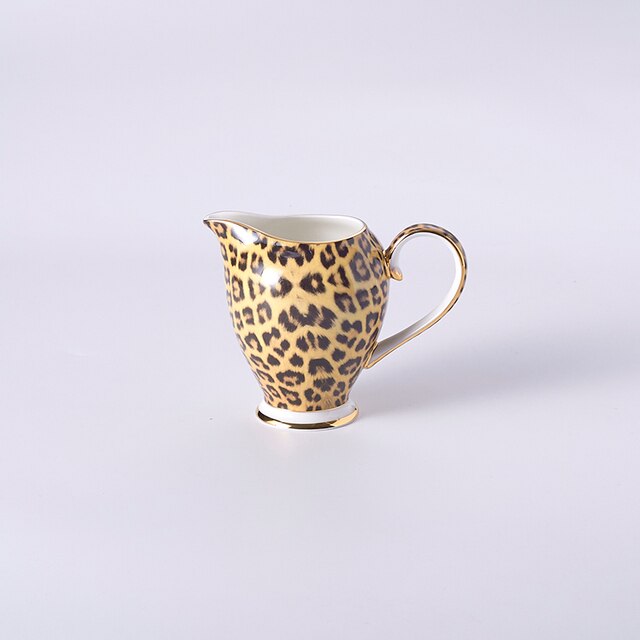 ALDO > Kitchen & Dining > Tableware > Dinnerware Milk Jug / porcelain / new Leopard Style Luxury Coffee and Tea Porcelain 24 Karat Gold Plated Sets For Six