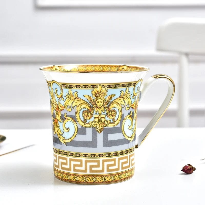 ALDO > Kitchen & Dining > Tableware > Dinnerware Versace Style Luxury Classic Coffee and Tea Ceramic 24 karat Gold Plated Mugs
