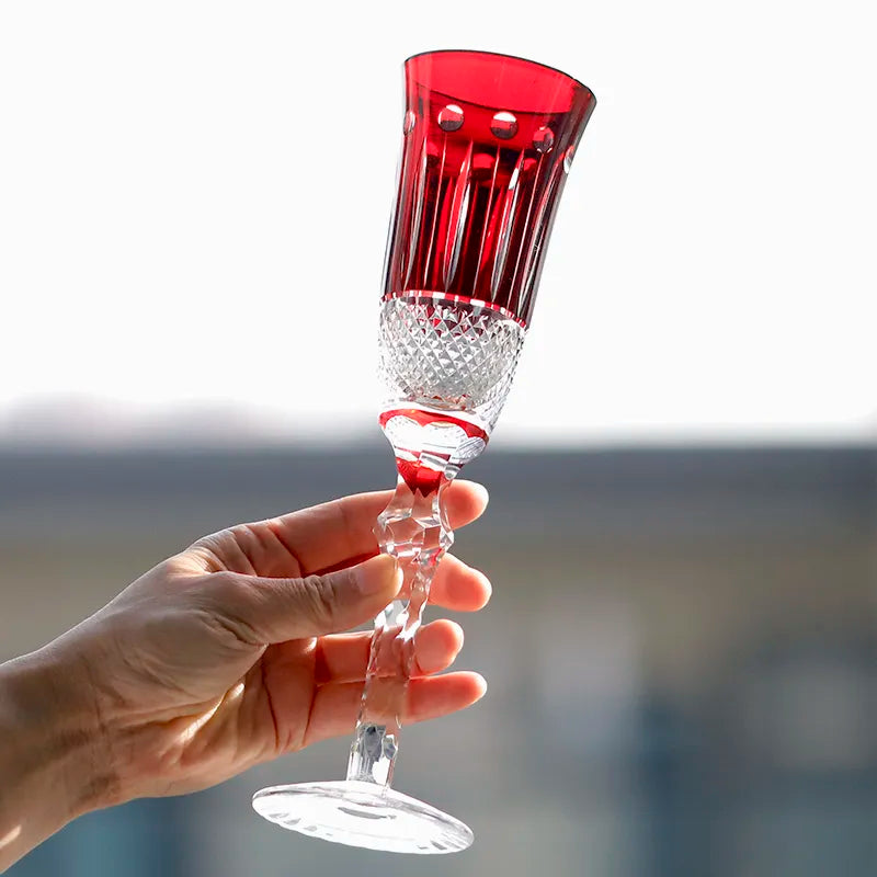 ALDO Kitchen & Dining > Tableware > Drinkware Amazing Luxury Japanize Lead Free Hand Cut and Hand Blown Champagne Flute Crystal Glasses