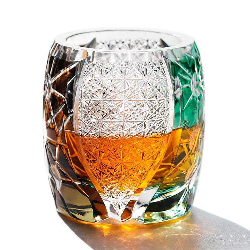 ALDO Kitchen & Dining > Tableware > Drinkware Black Green Planet Private Collections Royal Court Black Green Planet Japanese Edo Kiriko Whiskey Crystal Diamond Cut Glass