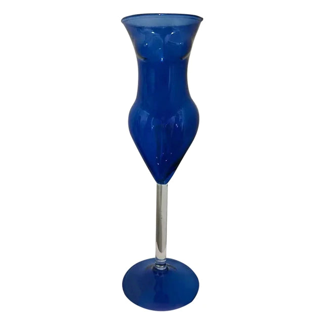 ALDO Kitchen & Dining > Tableware > Drinkware Blue / Lead free Crystal / 9.25"inch toll x 2.55" inches wide Muticolor Miss Wine Glass Female-shaped Glasses for Champagne,Whiskey, Wine, Cocktails,Glass, Goblet for Party Home Bar
