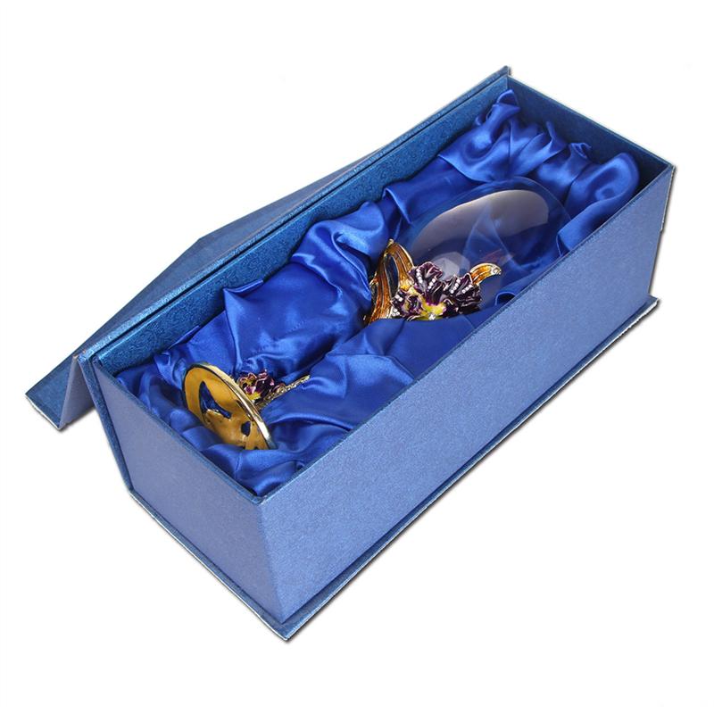 ALDO Kitchen & Dining > Tableware > Drinkware Elegant Custom Made Enamel Led Free Crystal Goblet Wine Glass Comes With Beutiful Gift Box