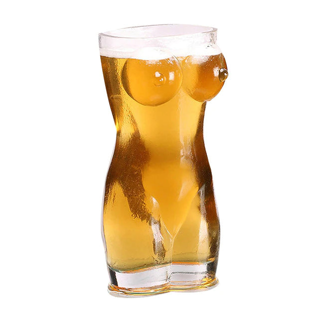 ALDO Kitchen & Dining > Tableware > Drinkware Female Fun Glass 700 ml / Lead free Crystal / 20.2 cm x 10.2 cm Female and Male Fun Glass for Beer,Cocktails, Vodka, Whiskey, Party and Home Bar