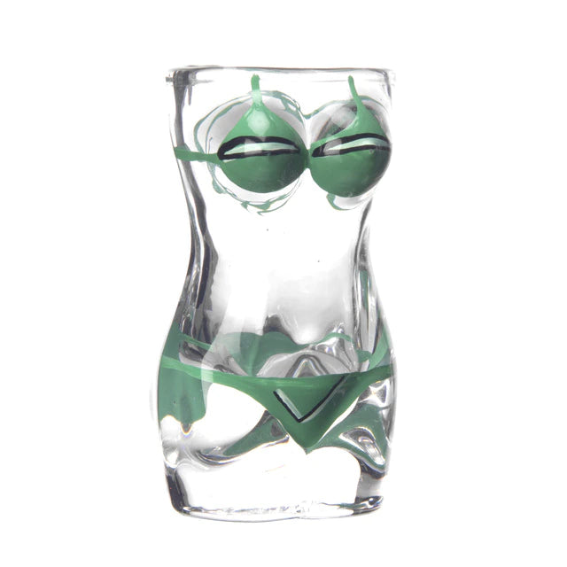 ALDO Kitchen & Dining > Tableware > Drinkware Female Fun Shot Glass Green 30 ml / Lead free Crystal / 20.2 cm x 10.2 cm Female and Male Fun Glass for Beer,Cocktails, Vodka, Whiskey, Party and Home Bar