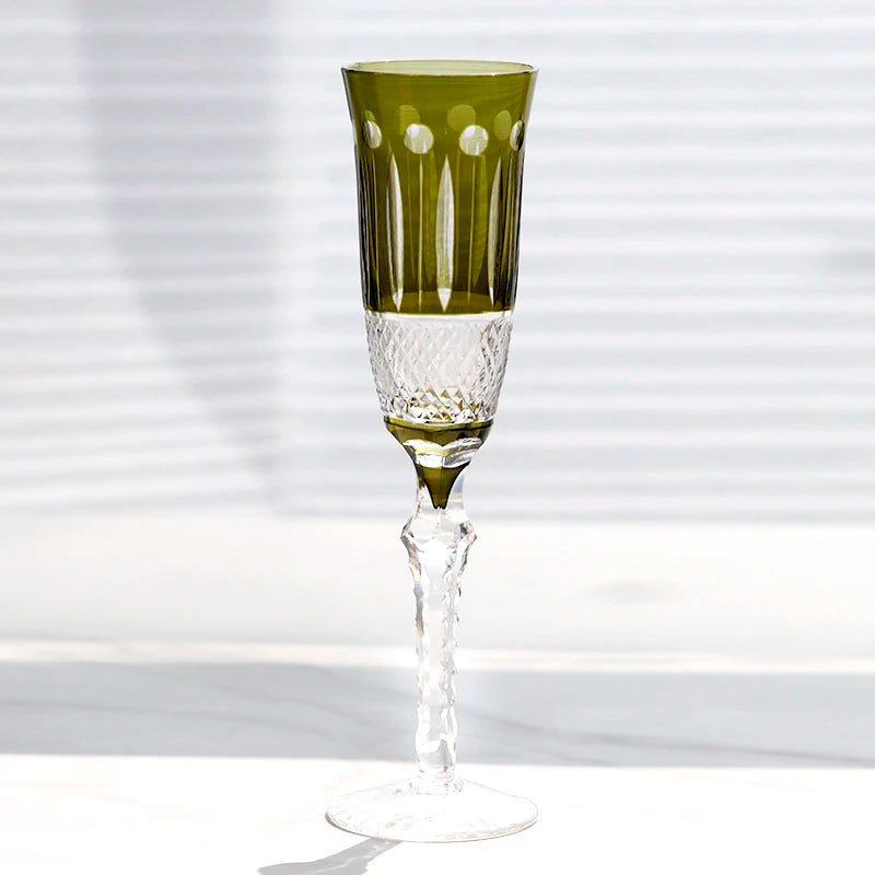 ALDO Kitchen & Dining > Tableware > Drinkware Gleen Amazing Luxury Japanize Lead Free Hand Cut and Hand Blown Champagne Flute Crystal Glasses