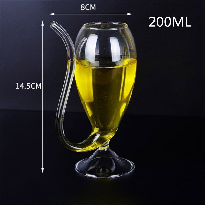 ALDO Kitchen & Dining > Tableware > Drinkware Goblet Fun Glass / Lead free Crystal / 14.5 cm toll x 8 cm width Goblet Fun Glass for Martini, Cocktails, Beer ,Champagne Party and Home Bar