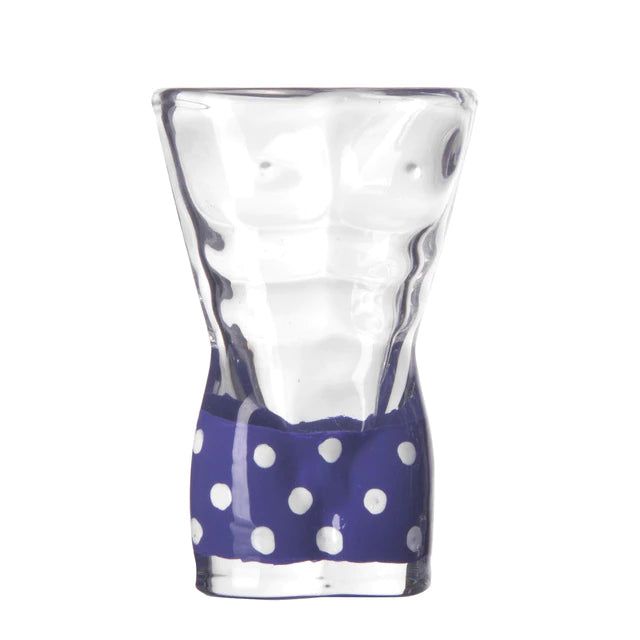 ALDO Kitchen & Dining > Tableware > Drinkware Man Fun Sh0t Glass Dark Blue 30 ml / Lead free Crystal / 20.2 cm x 10.2 cm Female and Male Fun Glass for Beer,Cocktails, Vodka, Whiskey, Party and Home Bar