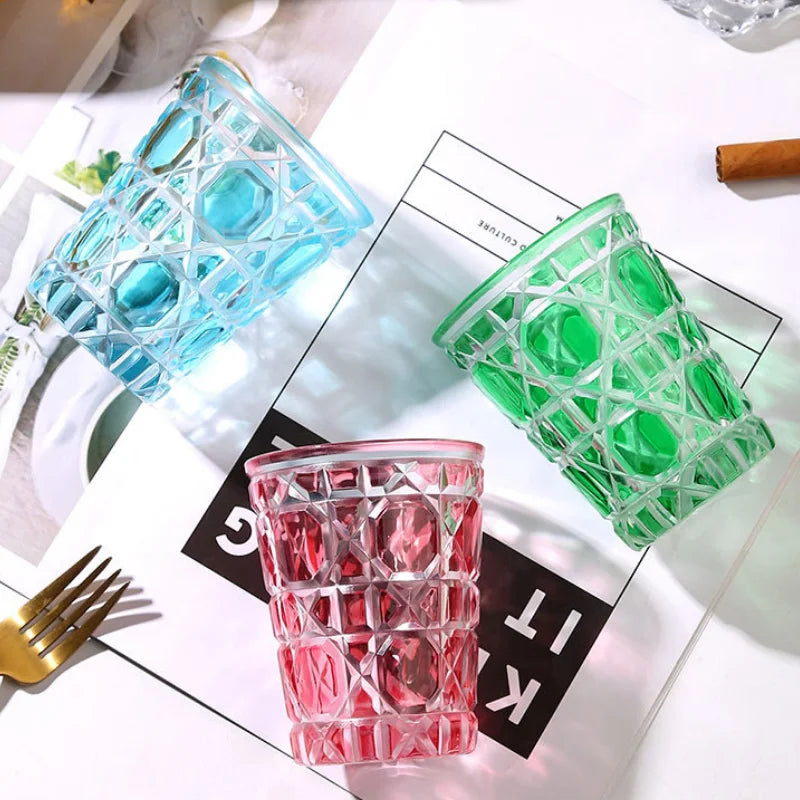ALDO Kitchen & Dining > Tableware > Drinkware Muticolor New Style Crystal Glasses for Champagne,Whiskey, Wine, Cocktails,Whiskey, Vodka, Sake