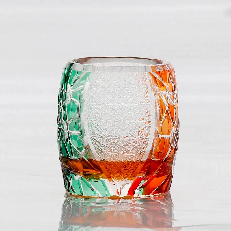 ALDO Kitchen & Dining > Tableware > Drinkware Orange Green Planet Private Collections Royal Court Black Green Planet Japanese Edo Kiriko Whiskey Crystal Diamond Cut Glass
