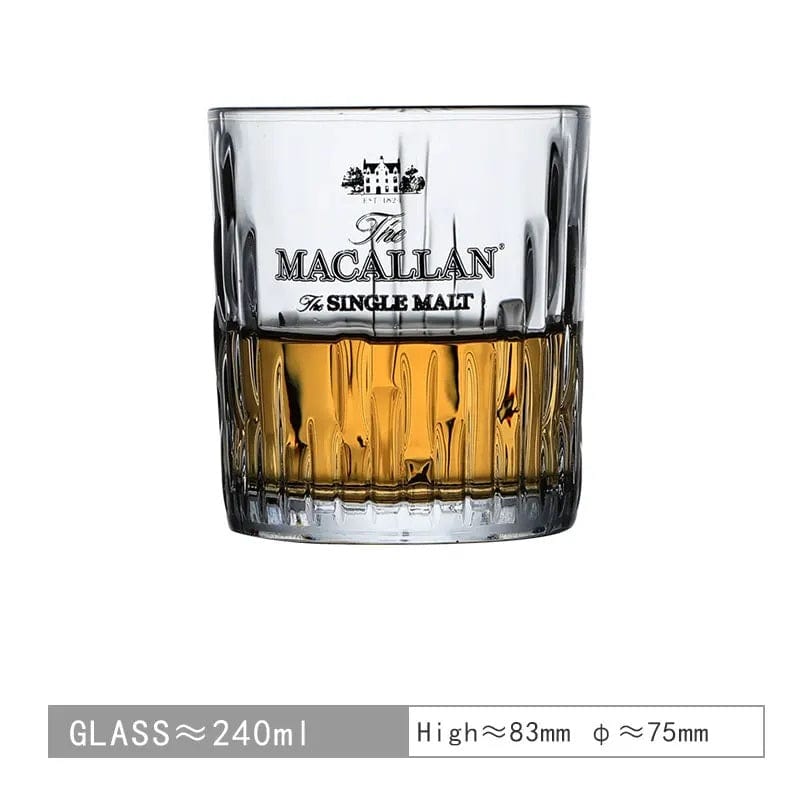 ALDO Kitchen & Dining > Tableware > Drinkware Private Collection New Macallan Signature Single Malt Crystal Faceted Whiskey Lead-Free Glasses
