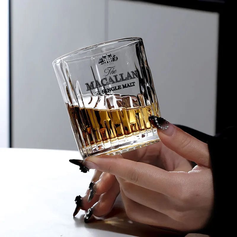 ALDO Kitchen & Dining > Tableware > Drinkware Private Collection New Macallan Signature Single Malt Crystal Faceted Whiskey Lead-Free Glasses