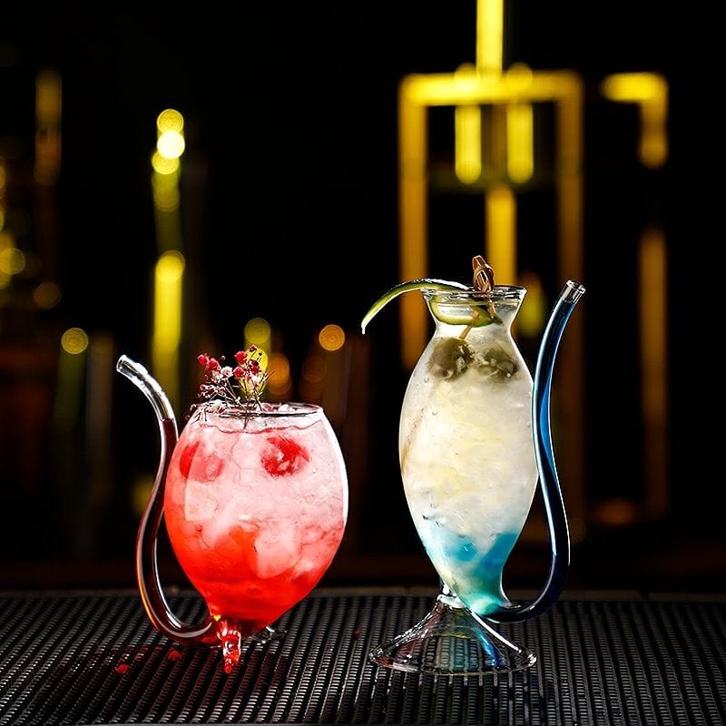 ALDO Kitchen & Dining > Tableware > Drinkware Vampire Fun Glass / Lead free Crystal / 12 cm toll x 5.5 cm width Vampire Fun Glass for Martini, Cocktails, Beer ,Champagne Party and Home Bar