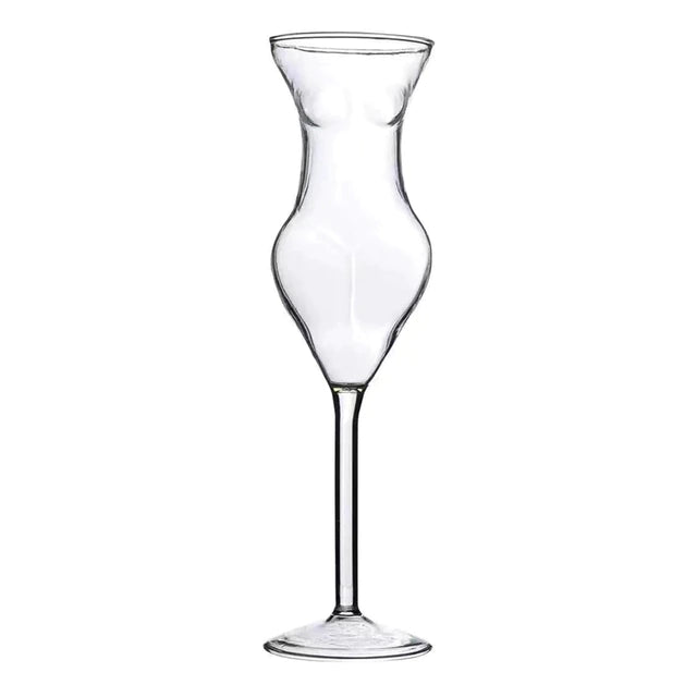 ALDO Kitchen & Dining > Tableware > Drinkware White / Lead free Crystal / 9.25"inch toll x 2.55" inches wide Muticolor Miss Wine Glass Female-shaped Glasses for Champagne,Whiskey, Wine, Cocktails,Glass, Goblet for Party Home Bar