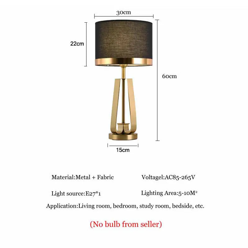 ALDO Lamps> Lighting & Ceiling Fans Modern Nautical Style Table Lamp Solid Capor with Fabric Shade