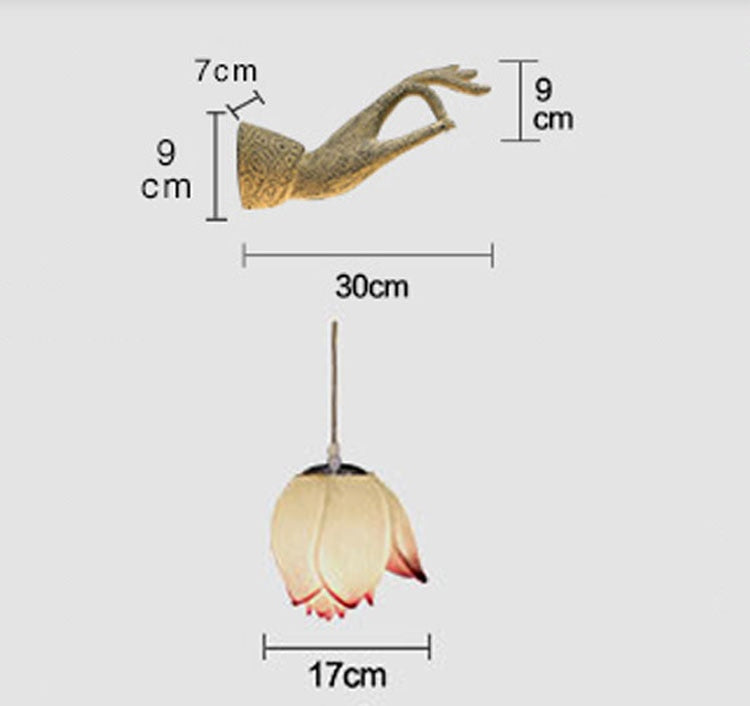 ALDO Lighting > Lighting Fixtures > Ceiling Light Fixtures Lotus Style Sculptural Wall LED Bulb Lamp Sconce