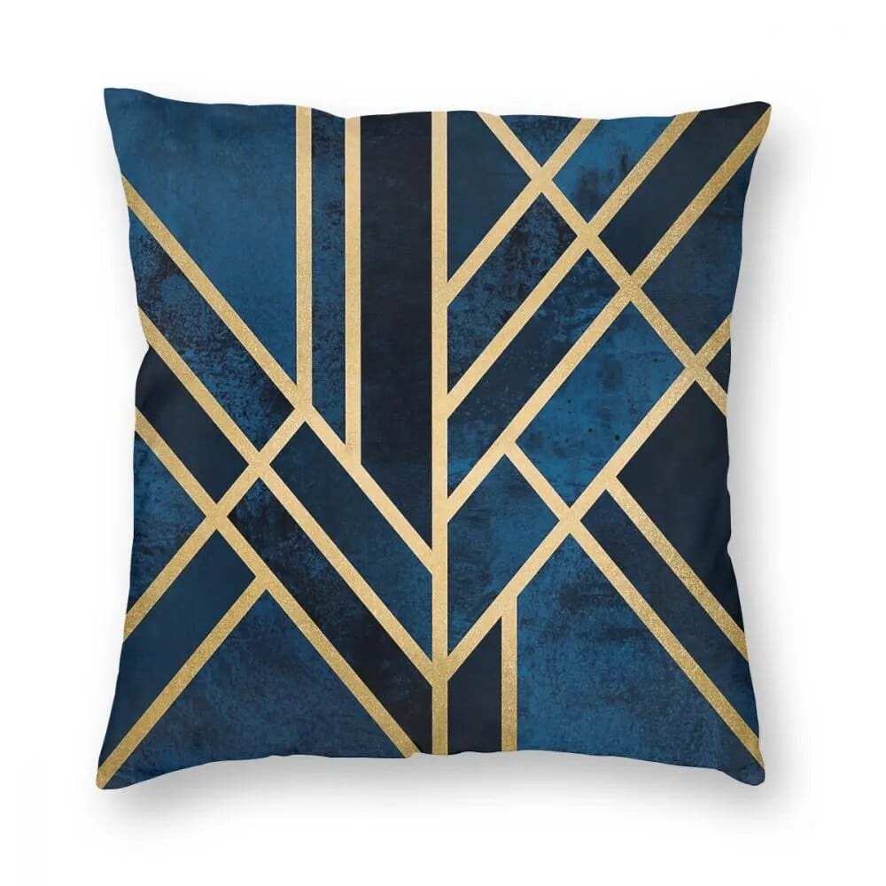 ALDO Linens & Bedding > Bedding > Pillowcases & Shams 45x45cm 18x18in / Poliester Art Deco Geometric Graphic Design Midnight Throw Polyester Pillow Cover