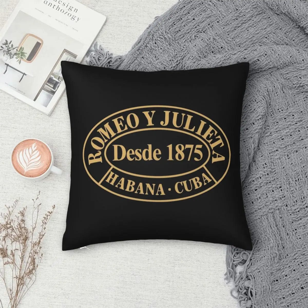 ALDO Linens & Bedding > Bedding > Pillowcases & Shams Romeo and Julieta Habana Cuba Cigar Style Pillowcases Poliester