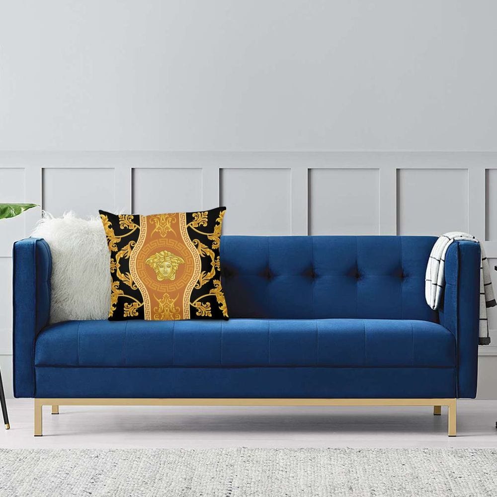 ALDO Linens & Bedding > Bedding > Pillowcases & Shams Versace Style Decorative Luxury Velvet Pillowcases With Golden Print
