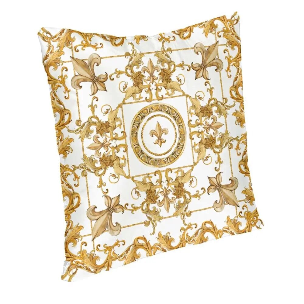ALDO Linens & Bedding > Bedding > Pillowcases & Shams Versace Style Gold Lily Flower with Luxury Ornament Velvet Pillowcases