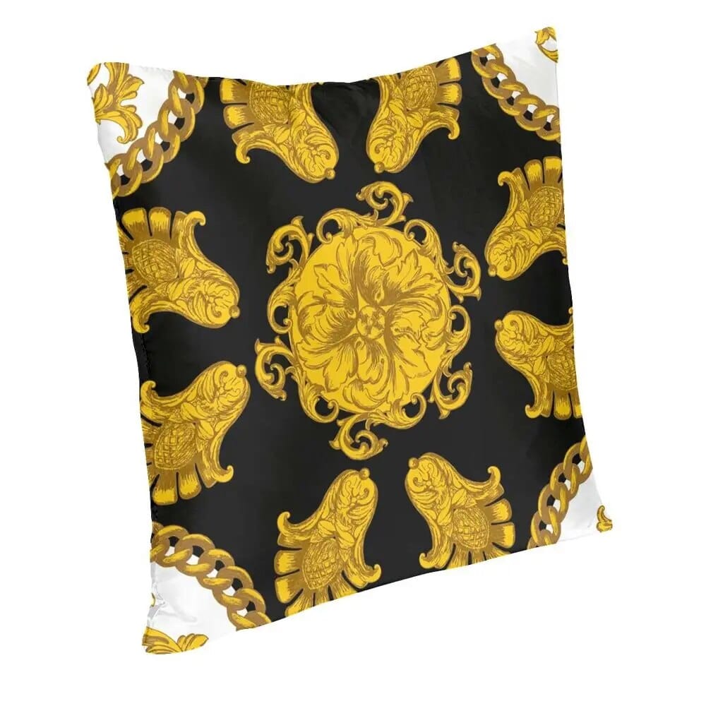 ALDO Linens & Bedding > Bedding > Pillowcases & Shams Versace Style Golden Lily with Luxury Ornament Velvet Pillowcases