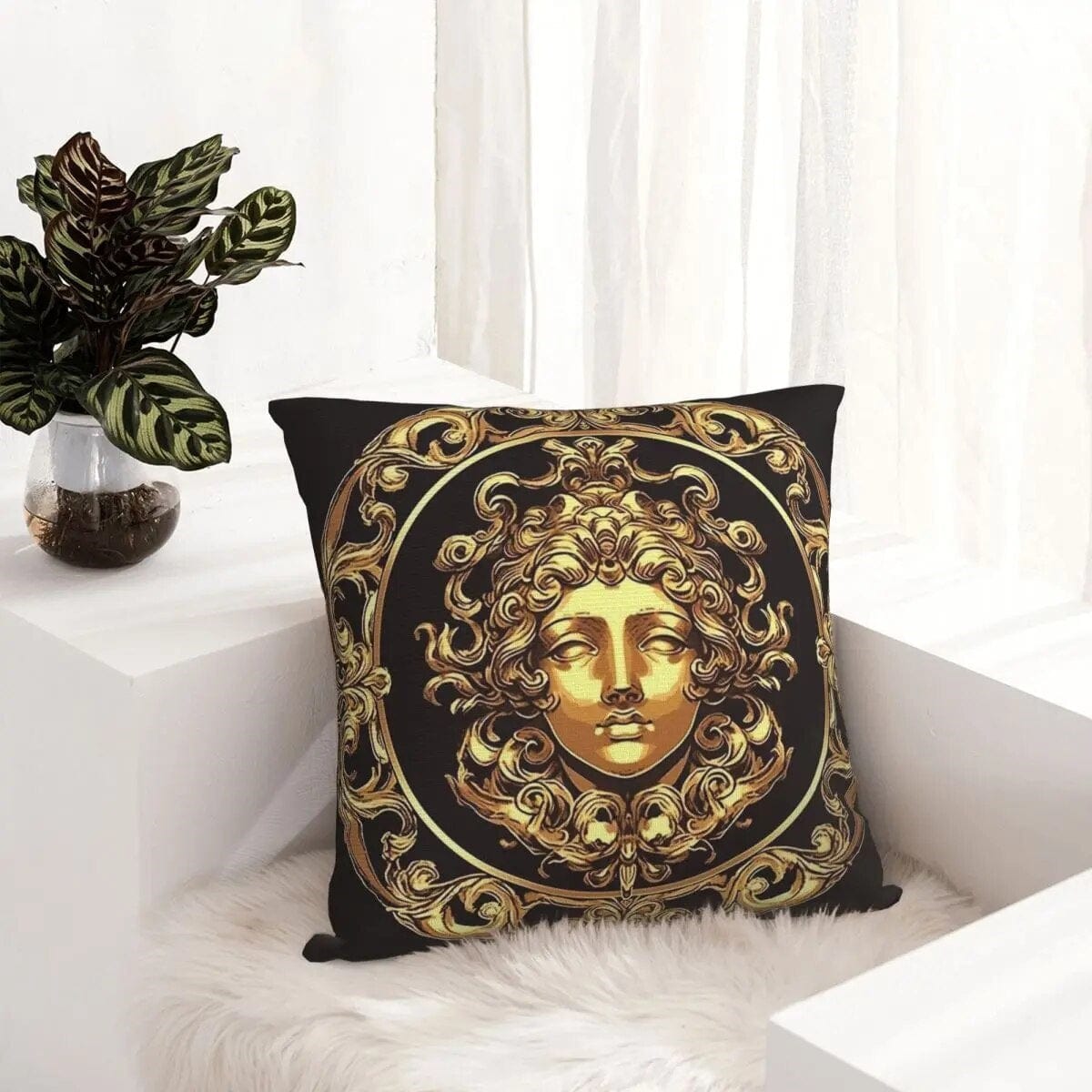 ALDO Linens & Bedding > Bedding > Pillowcases & Shams Versace Style Medusa Head Double Printed With Zipper Polyester Pillowcases