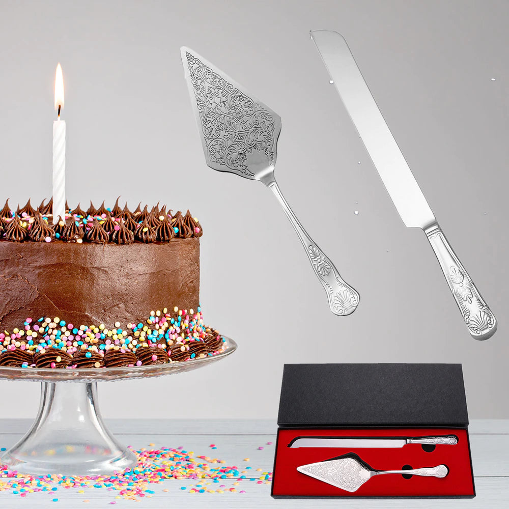 ALDO Party & Celebration > Party Supplies > Party Favors > Wedding Favors New / Stainless steel / Cake Knife cutter: 13.42 inch / 34.1 cm Cake shovel: 11.37 onch / 28.9 lenox Beutiful Laxury Bride and Groom French Court Silver Cake Knife and Cake Shovel Set