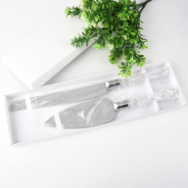 ALDO Party & Celebration > Party Supplies > Party Favors > Wedding Favors New / Stainless steel / knife 13.2 inch long Shavel 10.8 inch long Eligant Laxury Bride and Groom Bridal Customisable Cake Knife and Shovel Set