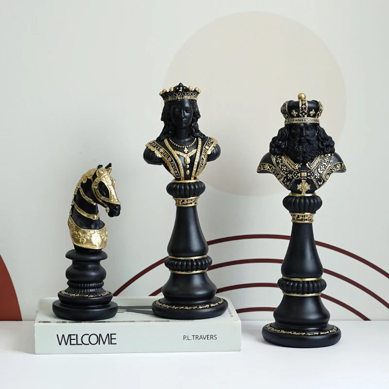 ALDO Party & Celebration > Party Supplies > Party Games Chess Decoration Collection Statues of Black and White King Knight and Queen