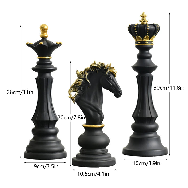ALDO Party & Celebration > Party Supplies > Party Games Chess Decoration Collection Statues of Black and White King Knight and Queen