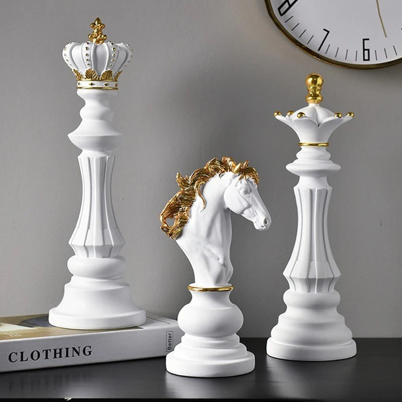 ALDO Party & Celebration > Party Supplies > Party Games Chess Decoration Collection Statues of Black and White King Knight and Queen