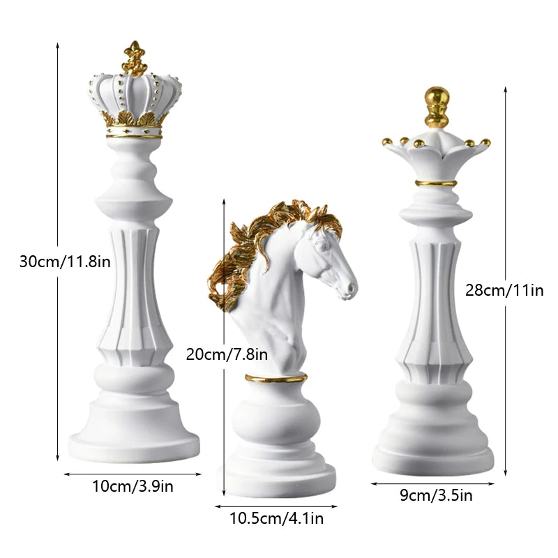 ALDO Party & Celebration > Party Supplies > Party Games Chess Decoration Collection Statues of Black and White King Knight and Queen