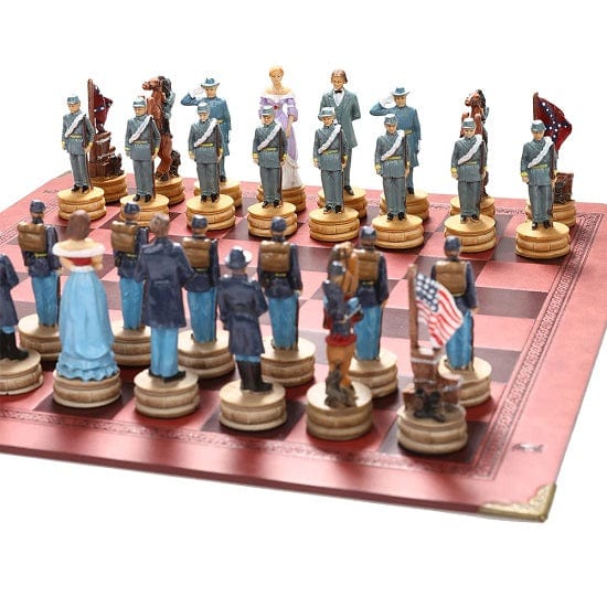 ALDO Party & Celebration > Party Supplies > Party Games Collectible Hand-Painted 32 Pcs Chess Set American Civil War Please.Please Choose your Chessboard