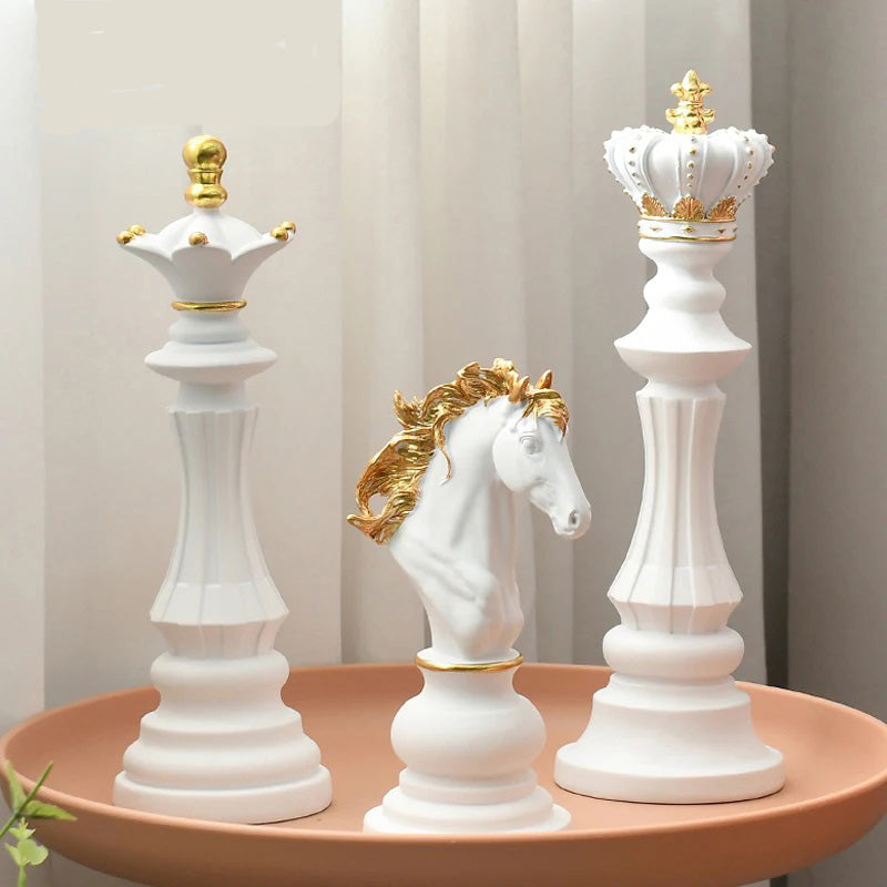 ALDO Party & Celebration > Party Supplies > Party Games D Chess Decoration Collection Statues of Black and White King Knight and Queen