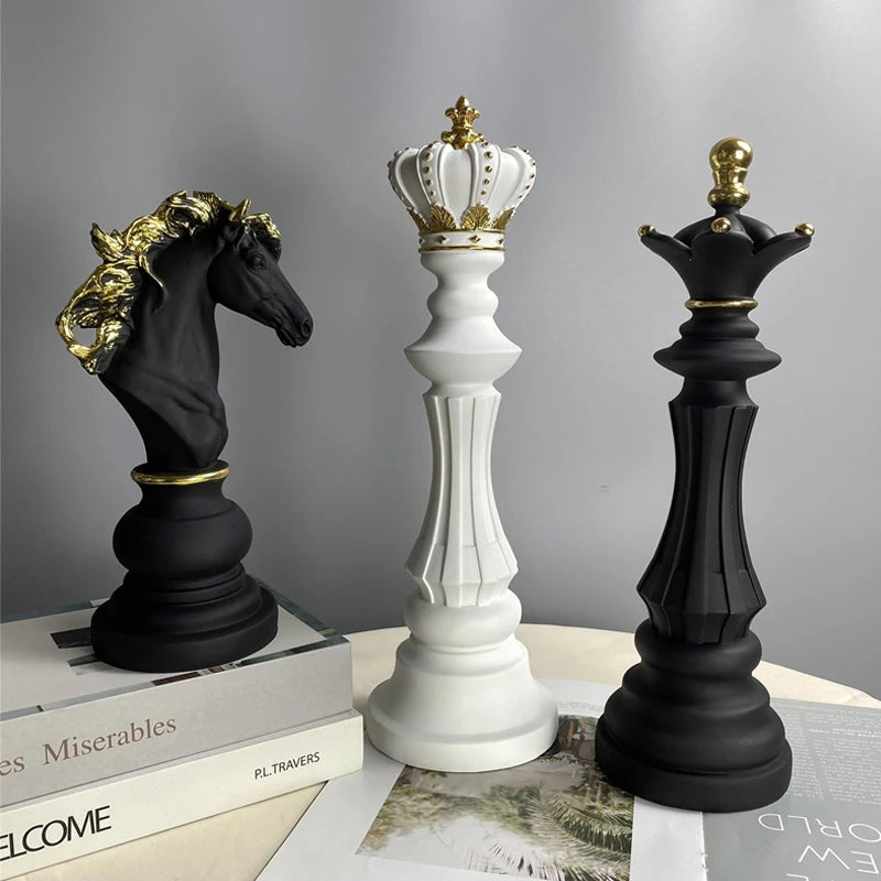 ALDO Party & Celebration > Party Supplies > Party Games F Chess Decoration Collection Statues of Black and White King Knight and Queen