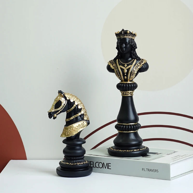 ALDO Party & Celebration > Party Supplies > Party Games G Chess Decoration Collection Statues of Black and White King Knight and Queen