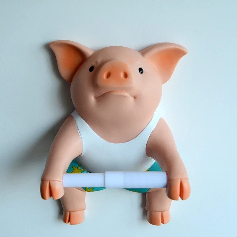 ALDO Bathroom Accessories > Toilet Paper Holders Pig Style Bathroom Toilet Paper Holder Wall Mounted