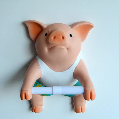 ALDO Bathroom Accessories > Toilet Paper Holders Pig Style Bathroom Toilet Paper Holder Wall Mounted