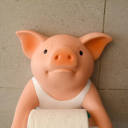 ALDO Bathroom Accessories > Toilet Paper Holders Pig Style Bathroom Toilet Paper Holder Wall Mounted