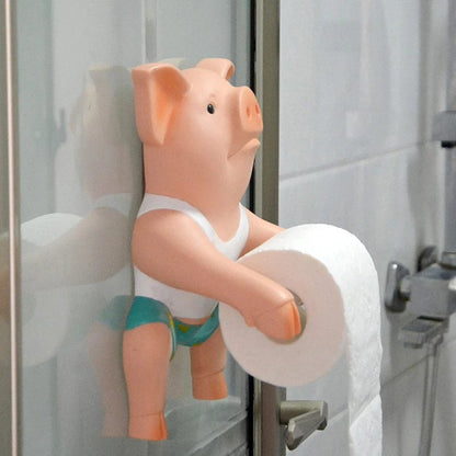 ALDO Bathroom Accessories > Toilet Paper Holders Pig Style Bathroom Toilet Paper Holder Wall Mounted