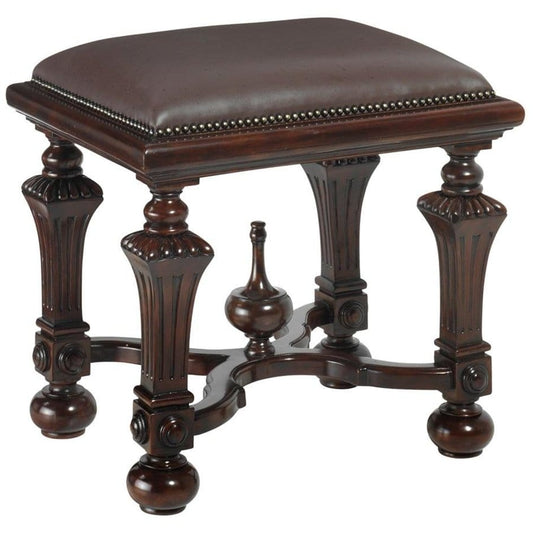 ALDO Chairs > Arm Chairs 22"Wx18"Dx21"H. / NEW / wood Victorian Style Lord Cumberland's Hand Carved Mahogany Throne Chair and Foot Stool